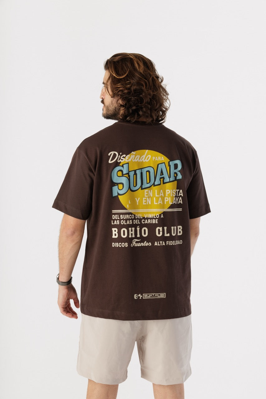 Camiseta Oversize Diseñado Para Sudar Discos Fuentes X Bohío (Algodón 270 Grs)