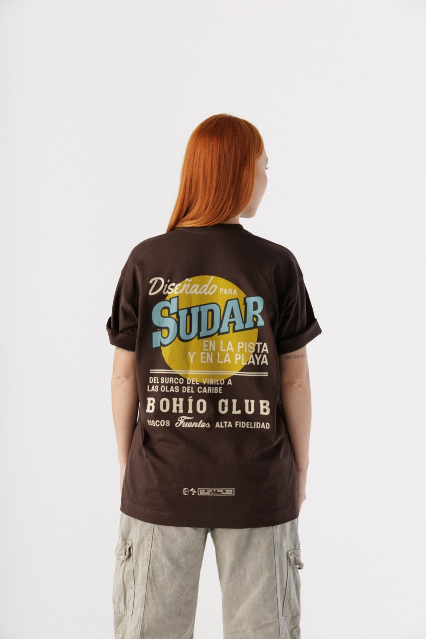 Camiseta Oversize Diseñado Para Sudar Discos Fuentes X Bohío (Algodón 270 Grs)