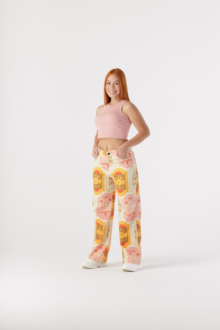 Pantalón Femenino las tías Discos Fuentes X Bohío (100% Algodón)
