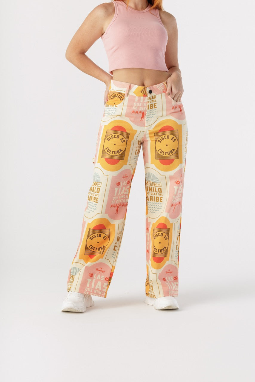 Pantalón Femenino las tías Discos Fuentes X Bohío (100% Algodón)