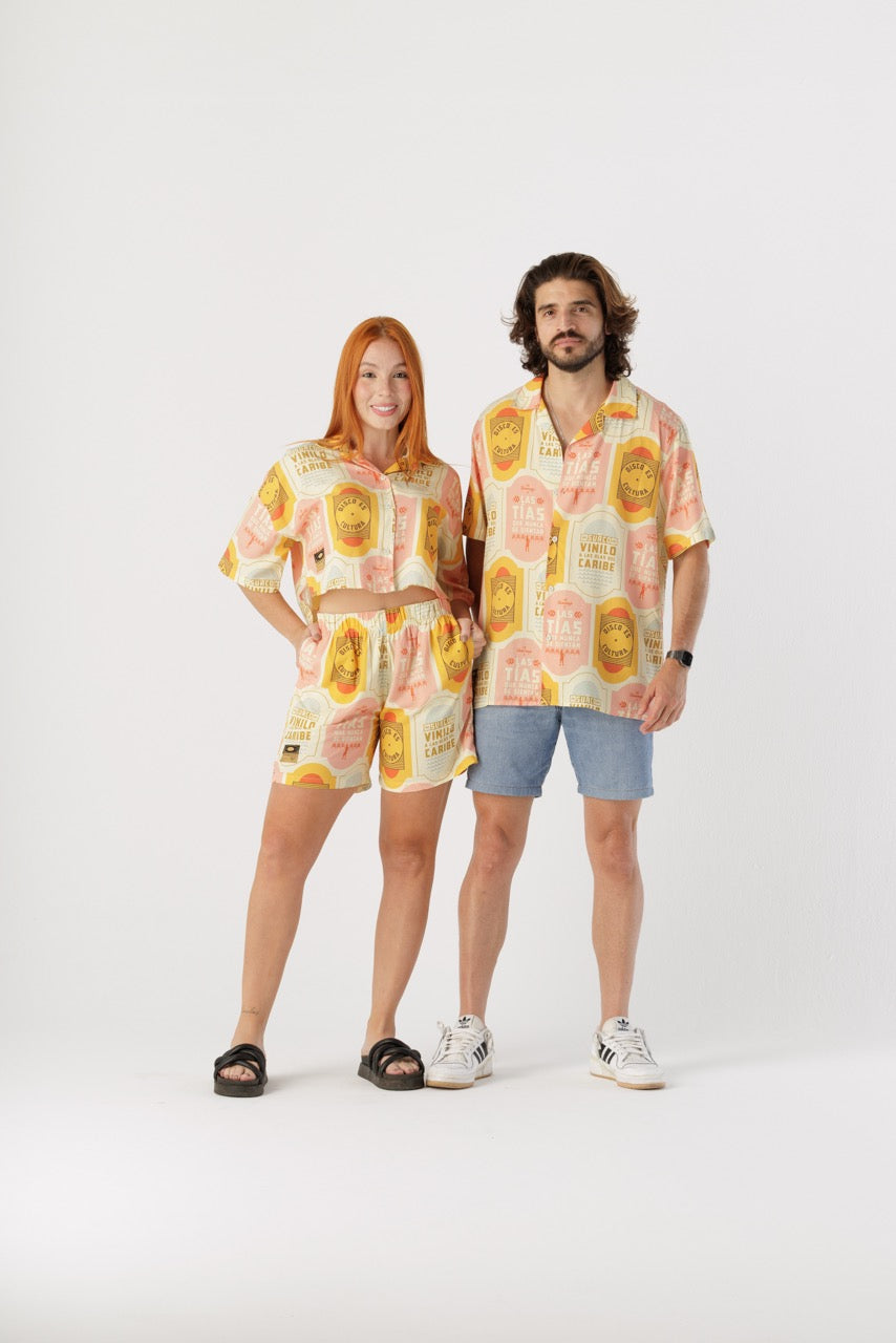 Short Unisex Discos Fuentes X Bohío (Rayón)