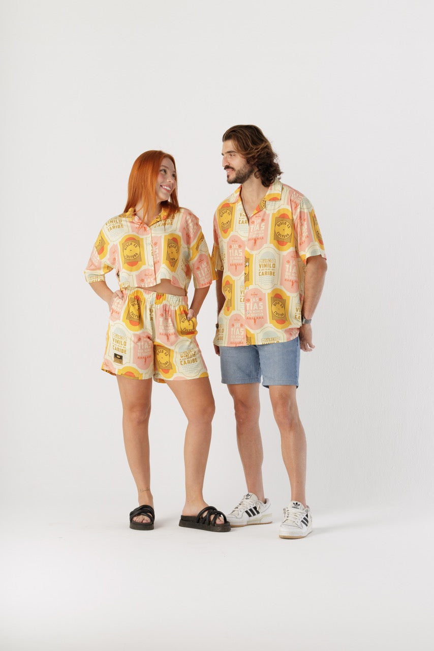 Short Unisex Discos Fuentes X Bohío (Rayón)