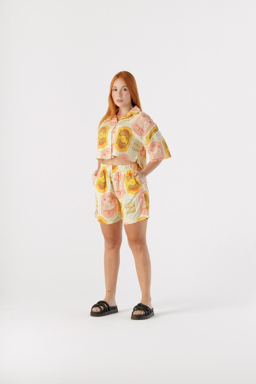 Short Unisex Discos Fuentes X Bohío (Rayón)