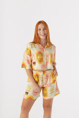 Camisa Corta Mujer Discos Fuentes X Bohío (Rayón)