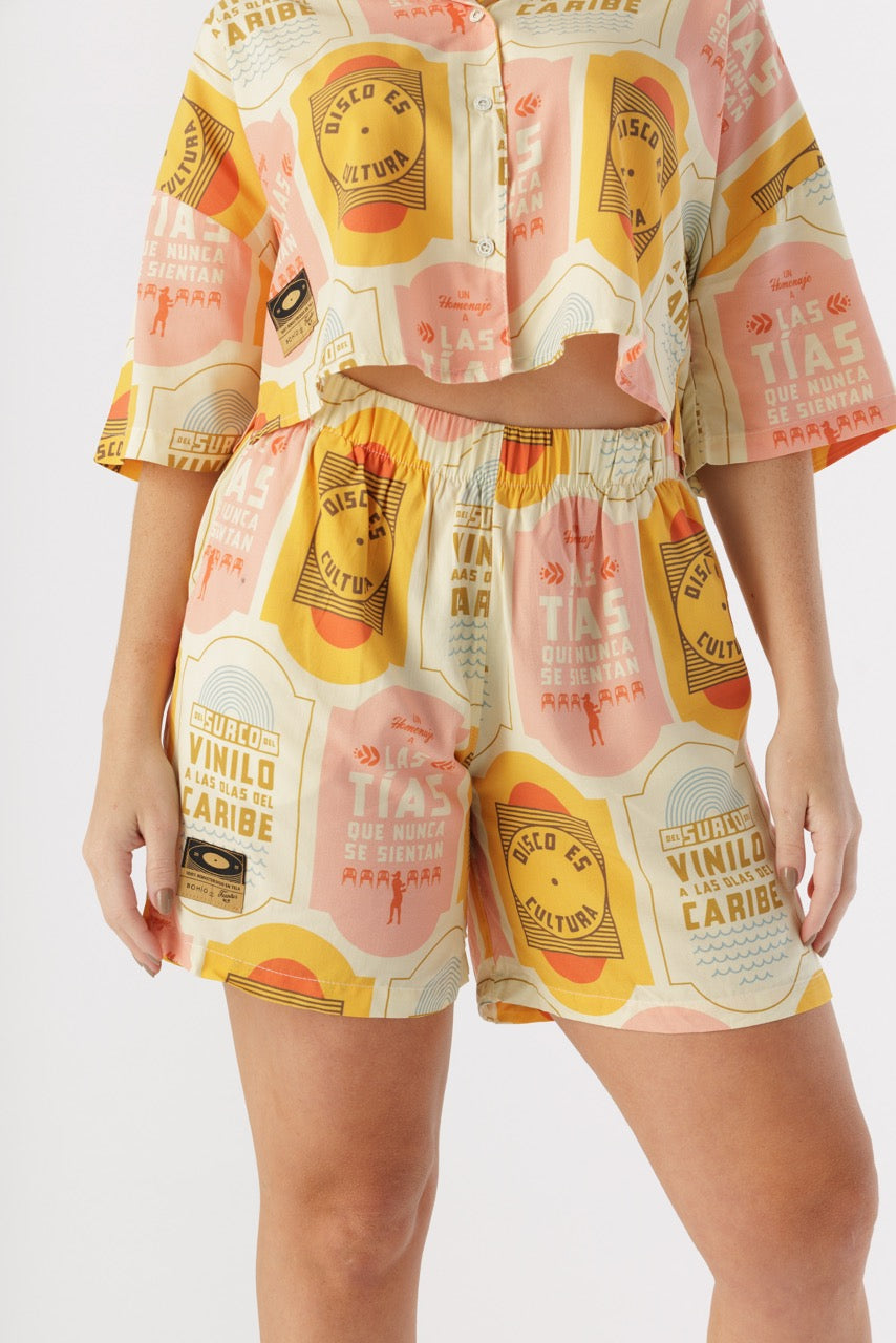 Short Unisex Discos Fuentes X Bohío (Rayón)