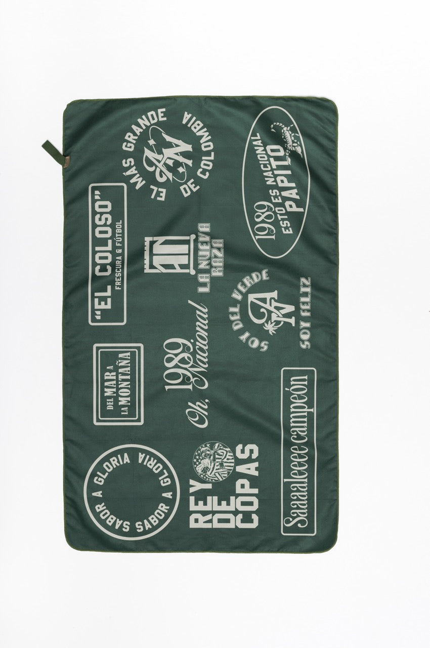 Toalla De Microfibra Politas Atlético Nacional X Bohio Doble Faz (Tela Eco)