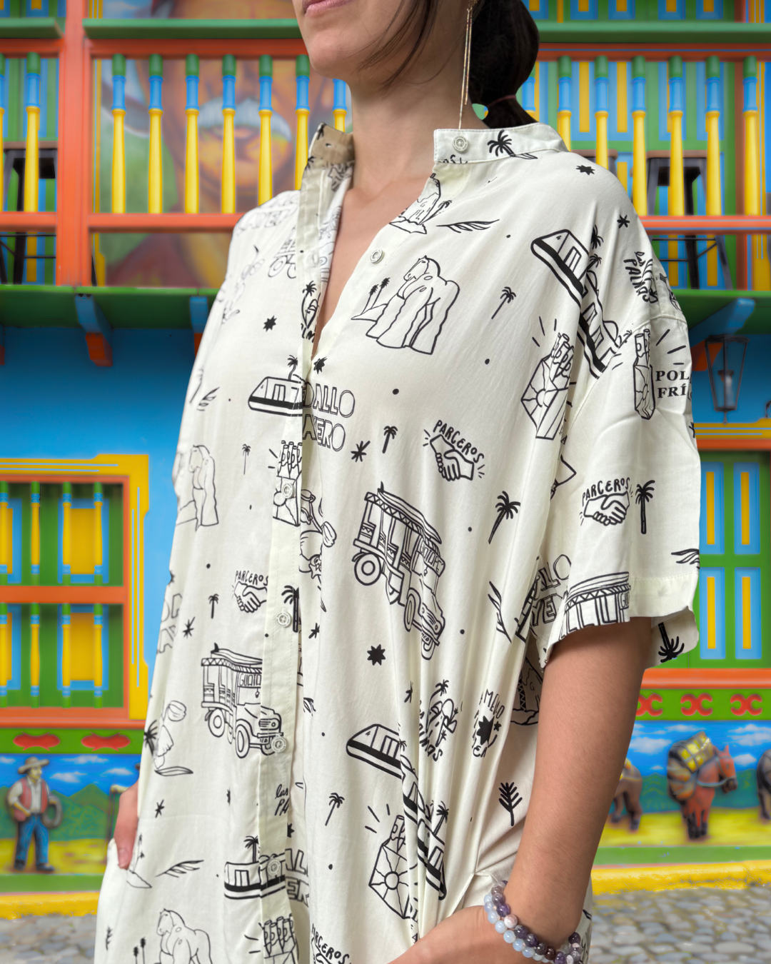 PREVENTA Camisón Mujer Medellin florece (Rayón)