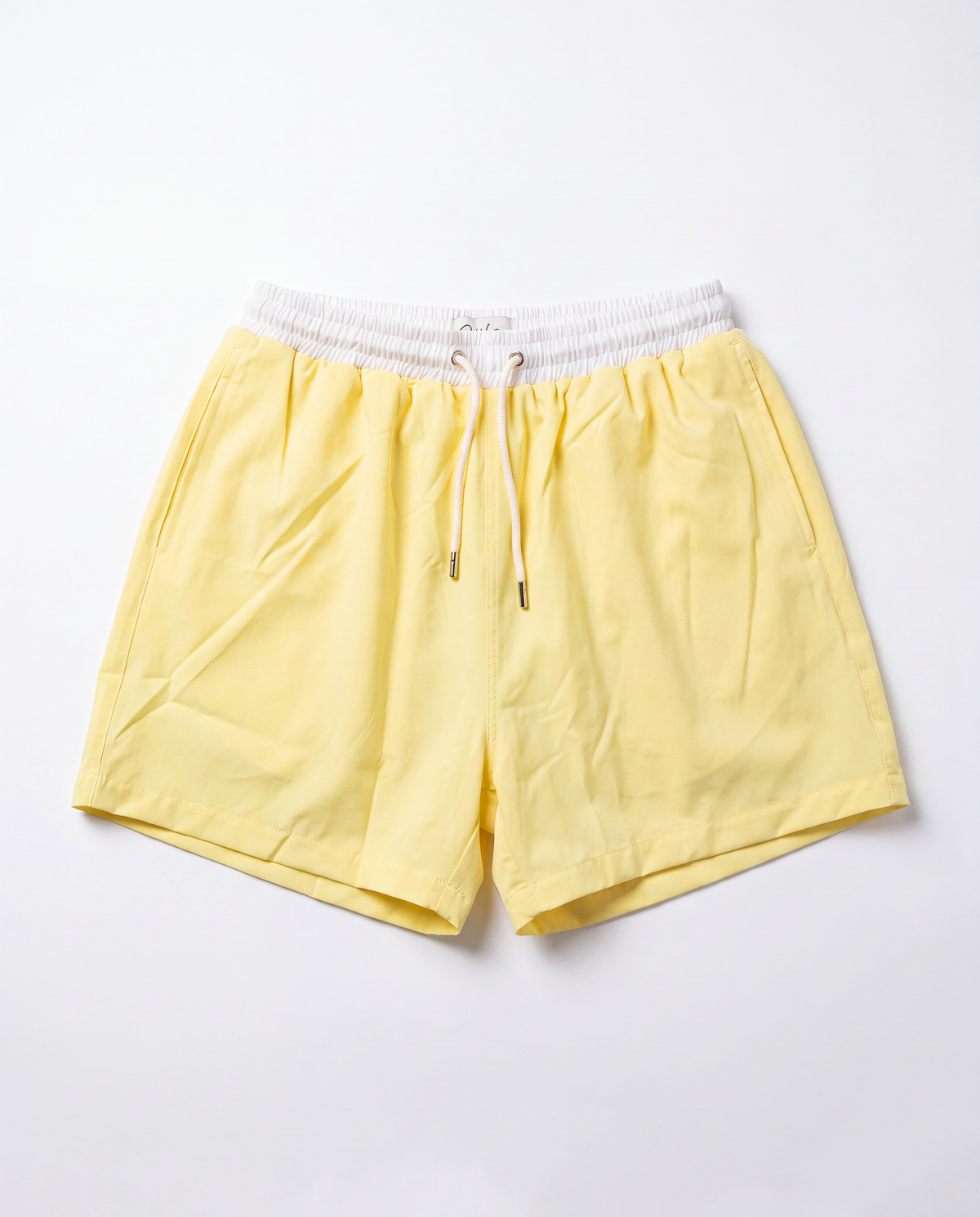 Pantaloneta De Baño Masculina Unicolor Amarillo (Poliéster)