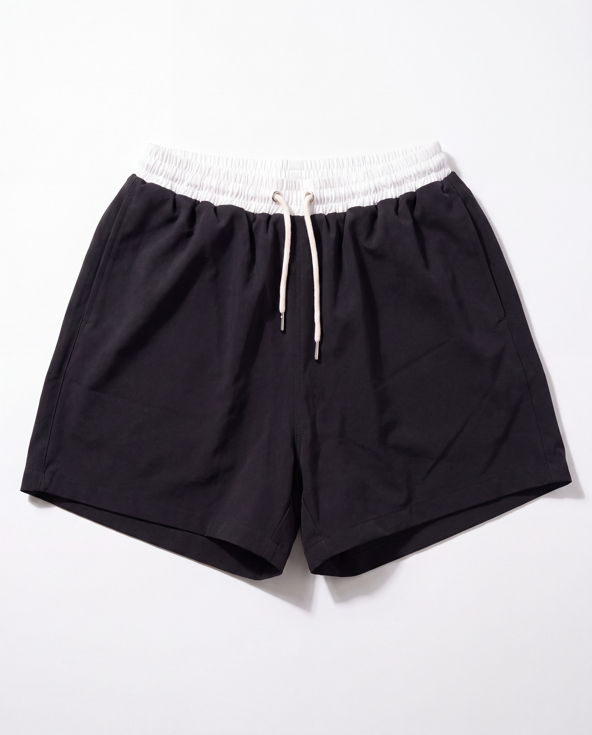 Pantaloneta De Baño Masculina Unicolor Negro (Poliéster)