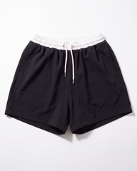 Pantaloneta De Baño Masculina Unicolor Negro (Poliéster)