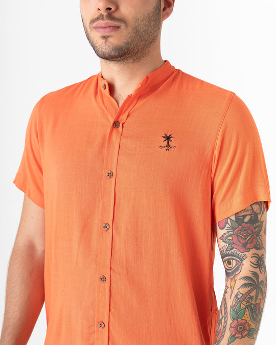 Salmon Cuello Mao (Camisa hombre)