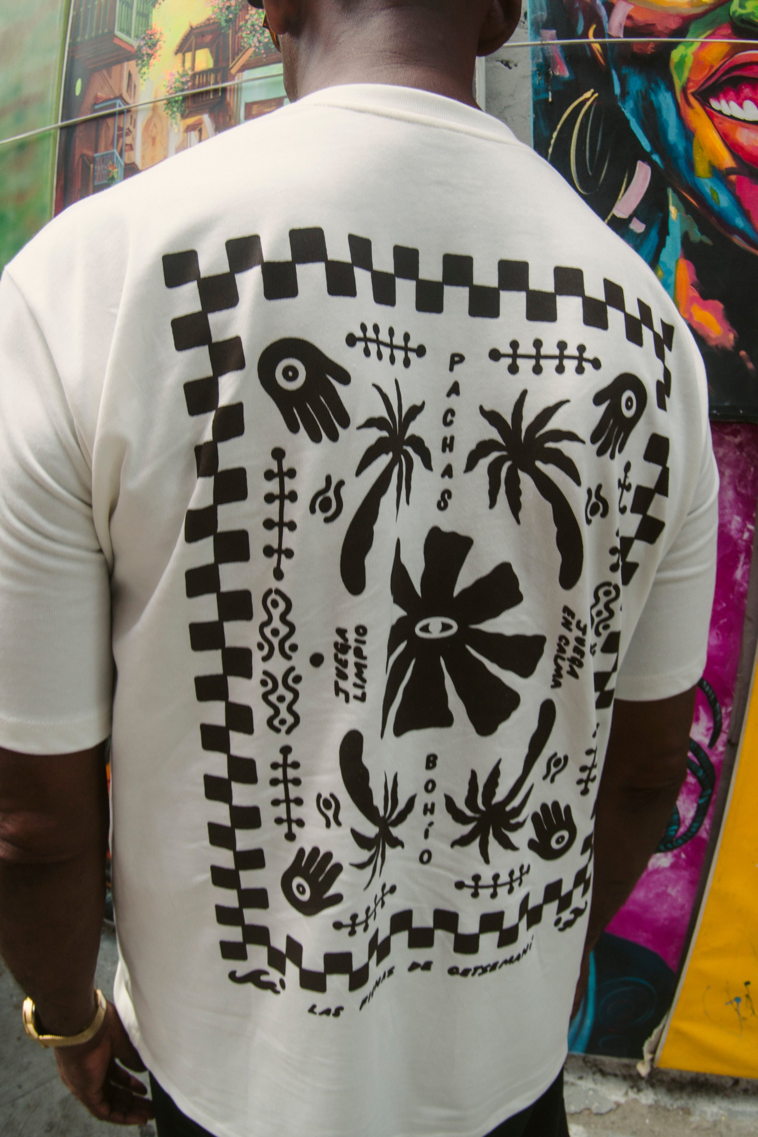 Camiseta Media Oversize Juega Limpio Pachas X Bohío 2 Crudo (250 grs)